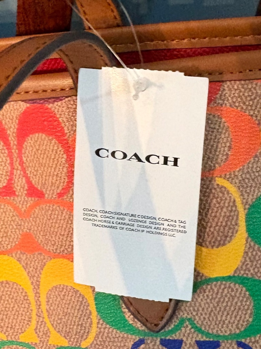 Coach Rainbow Tote Bag Purse-Never Used! - Picture 5 of 8